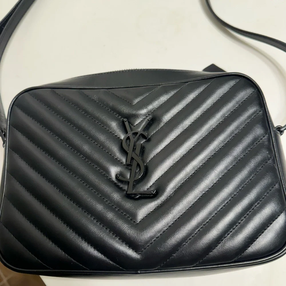 Yves Saint Laurent Black Quilted Leather Crossbody Bag